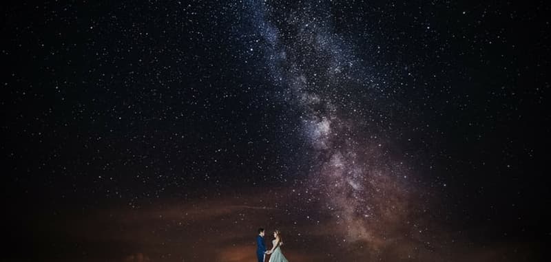 絕美銀河結婚照！登上合歡山拍婚攝